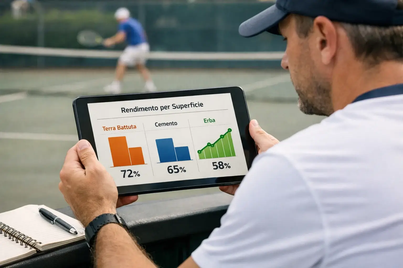 Valutare giocatori superfici tennis